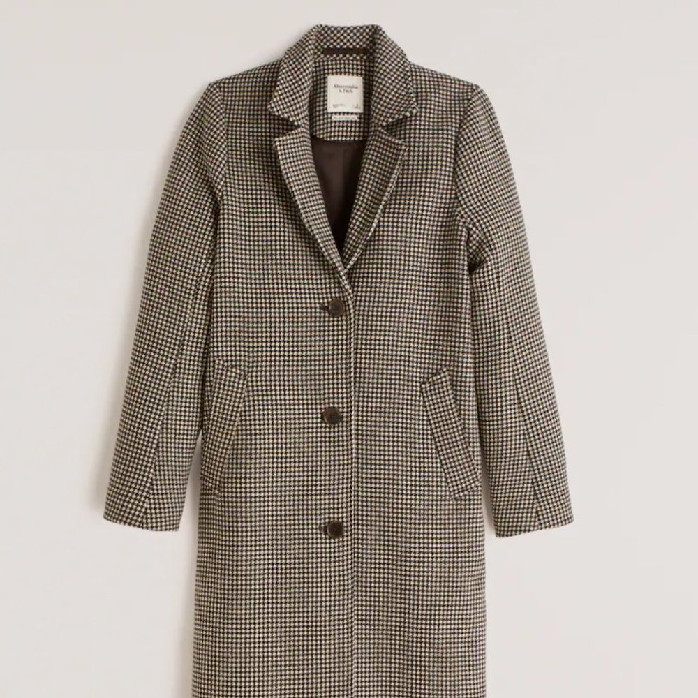 Abercrombie & Fitch Houndstooth Dad Coat